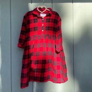 Buffalo Check Winter Long Sleeve Dress - Size Medium (8)